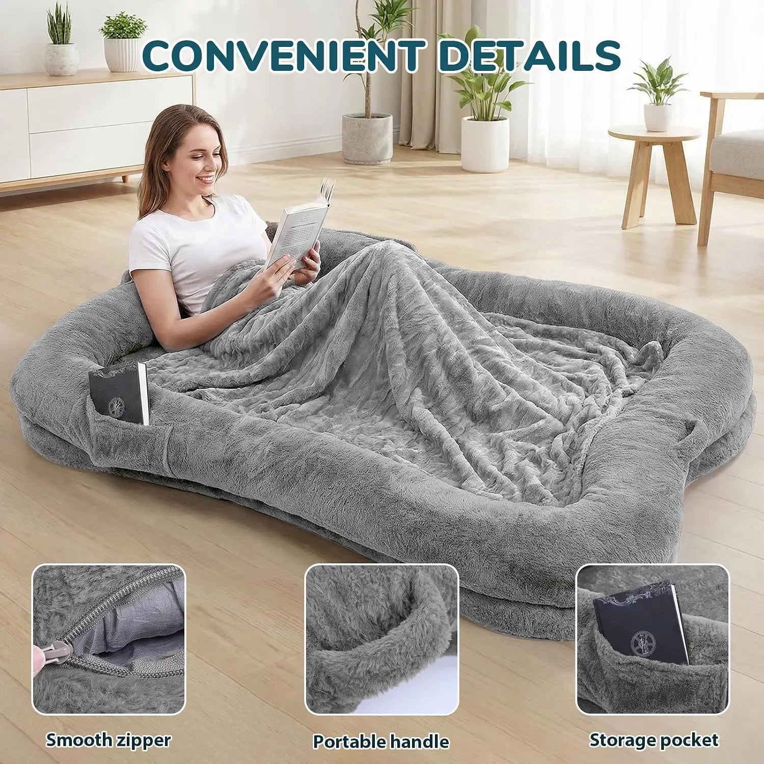 The Snuggle Bed
The Ultimate Human Dog Bed – Snuggle, Relax & Unwind