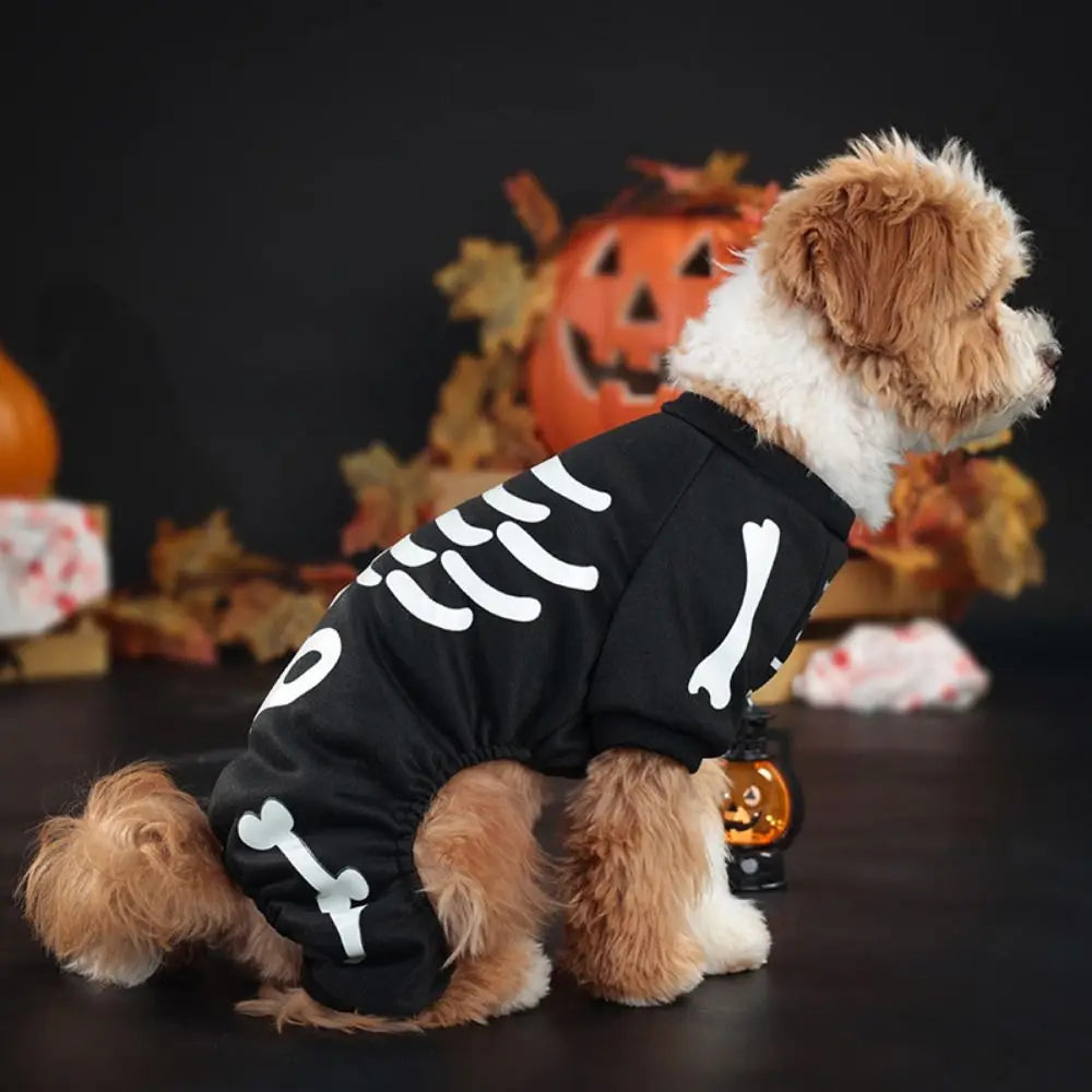 Luminous Pet Skeleton Costume (Soft Halloween Pet Hoodie)