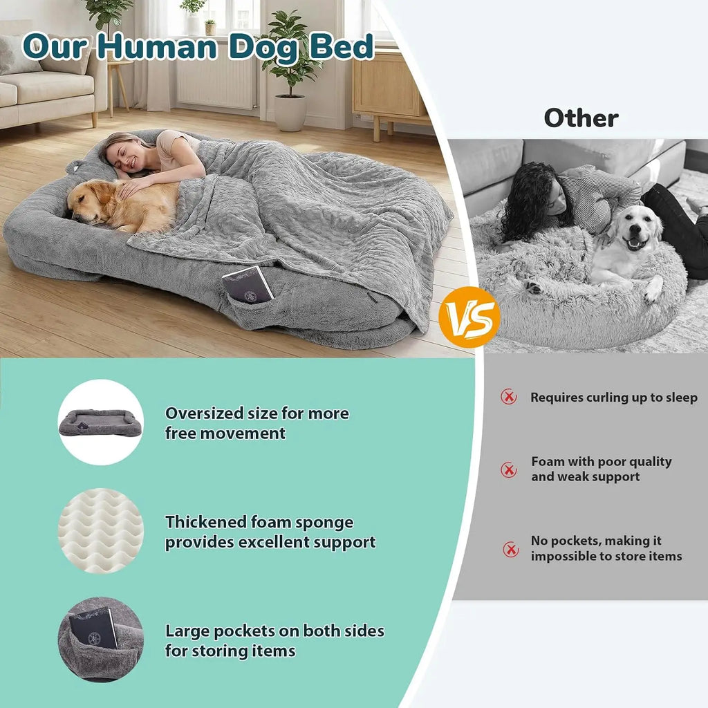 The Snuggle Bed
The Ultimate Human Dog Bed – Snuggle, Relax & Unwind