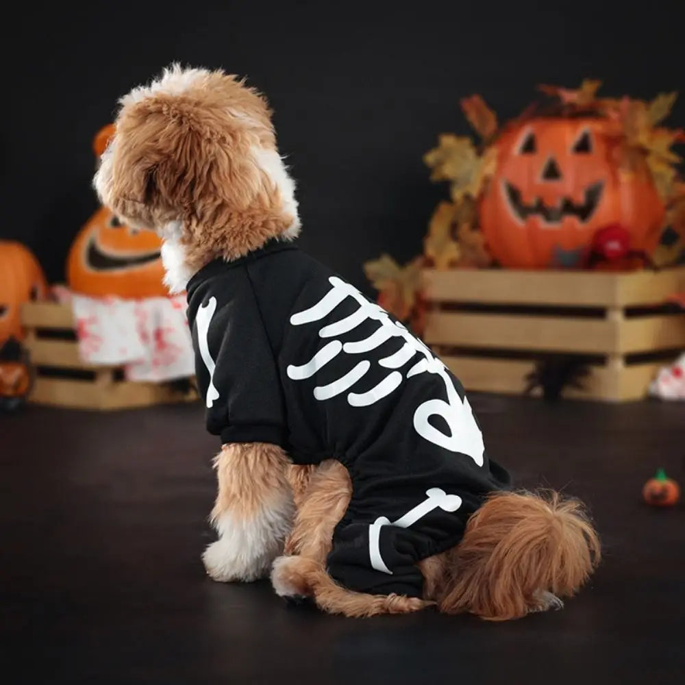 Luminous Pet Skeleton Costume (Soft Halloween Pet Hoodie)