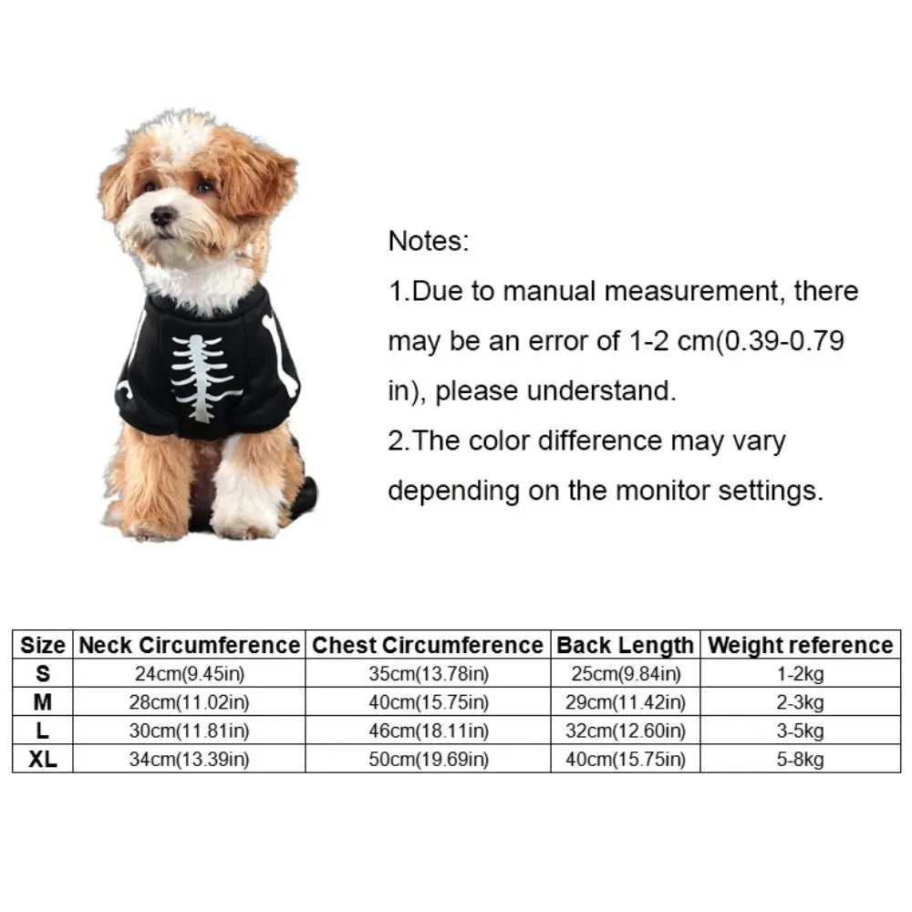 Luminous Pet Skeleton Costume (Soft Halloween Pet Hoodie)