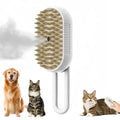 3-in-1 Steam Pet Grooming Brush – Massage, Detangle & Deshed